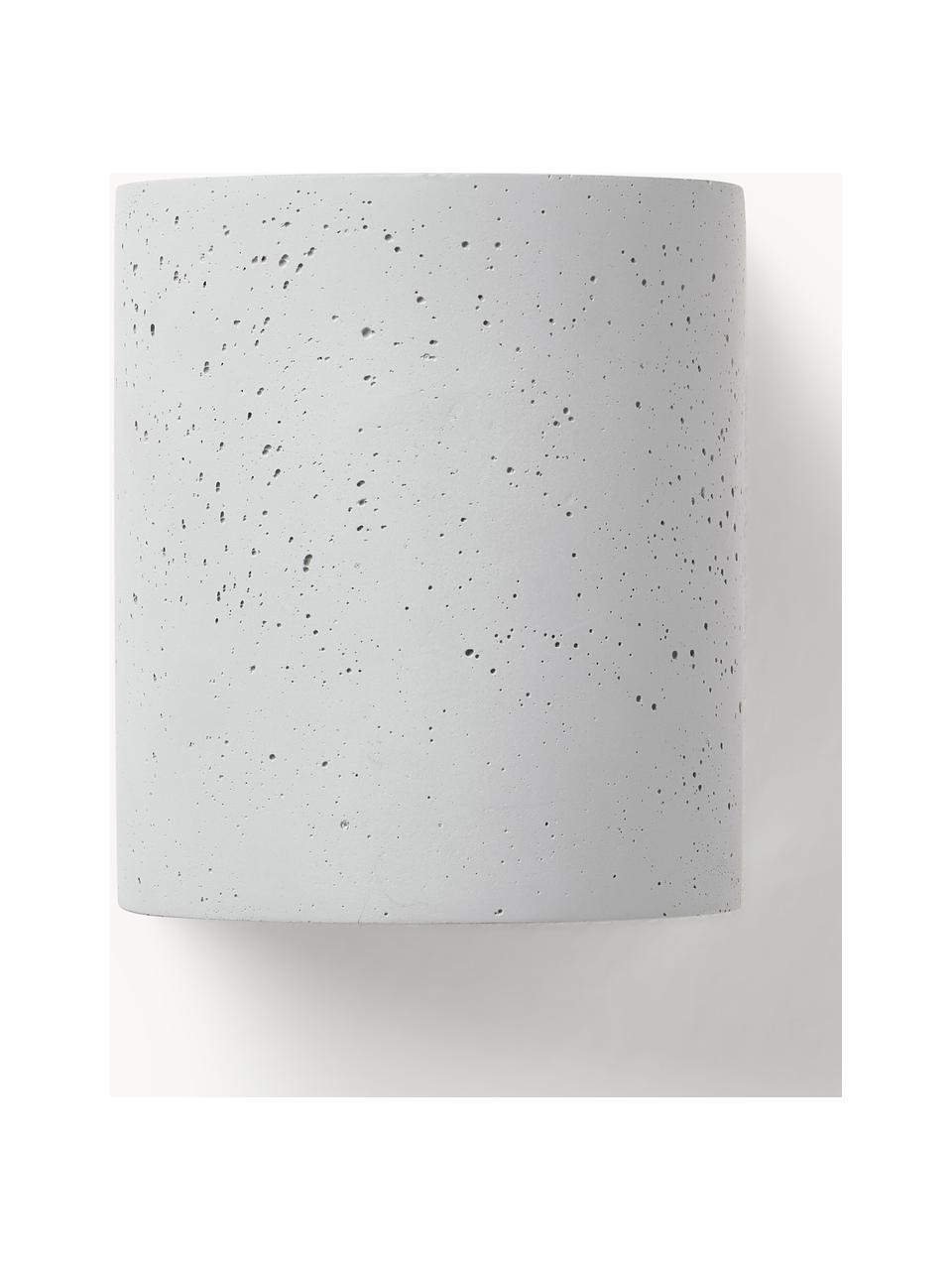 Outdoor LED wandlamp Kyra van beton, Beton, Grijs, B 13 x H 15 cm