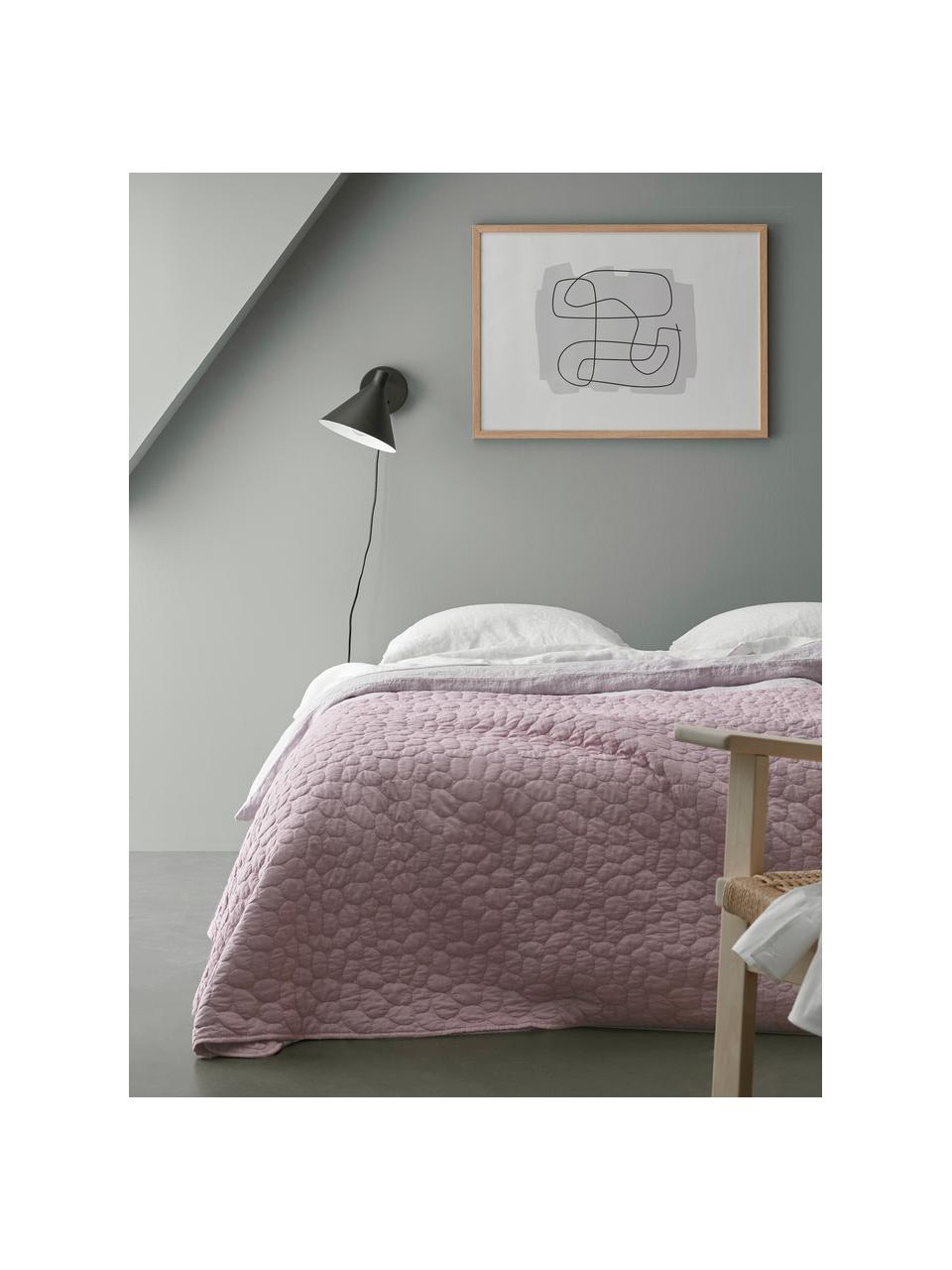 Gesteppte Tagesdecke Mailey in Rosa, 100% Polyester, Rosa, B 150 x L 250 cm (für Betten bis 100 x 200 cm)