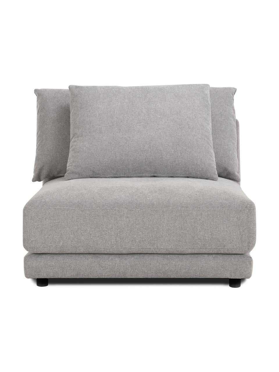 Mittelmodul Jasmin in Grau, Bezug: 85% Polyester, 15% Nylon , Gestell: Massives Fichtenholz FSC-, Webstoff Grau, B 92 x H 84 cm