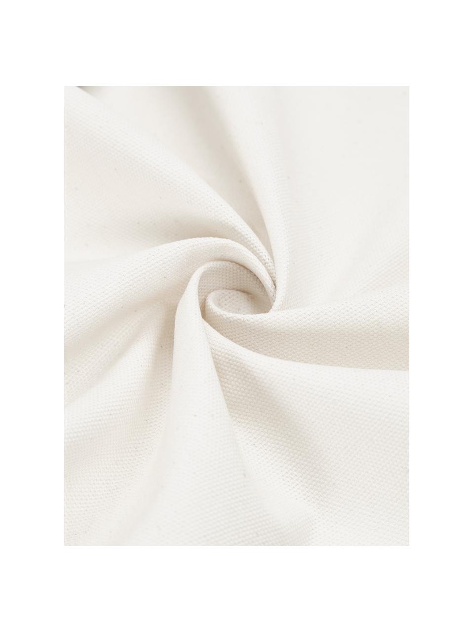 Funda de cojín a rayas Raji, 100% algodón, Negro, blanco crema, An 45 x L 45 cm