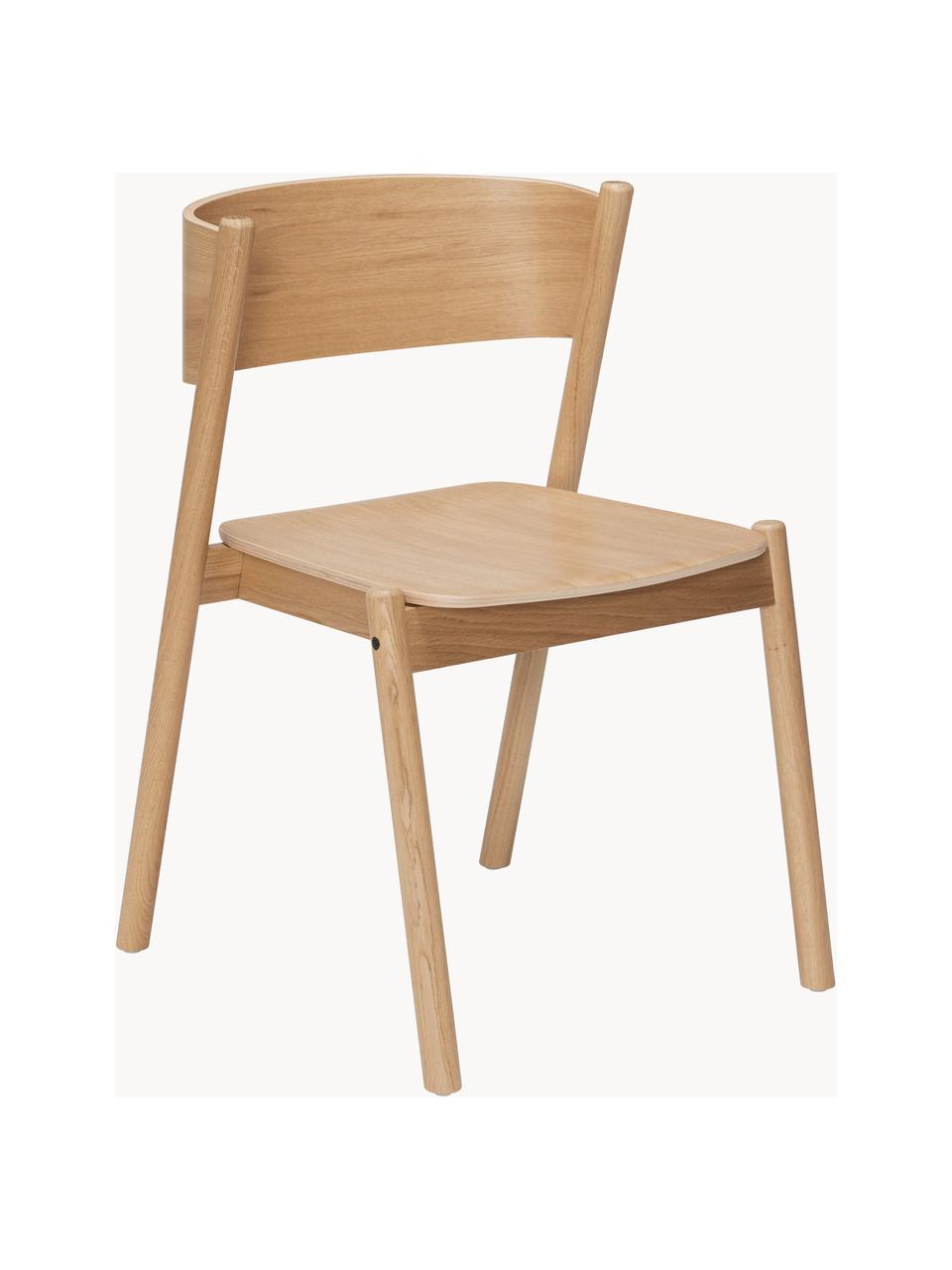 Drevená stolička Oblique, Drevo, svetlé, Š 55 x H 51 cm