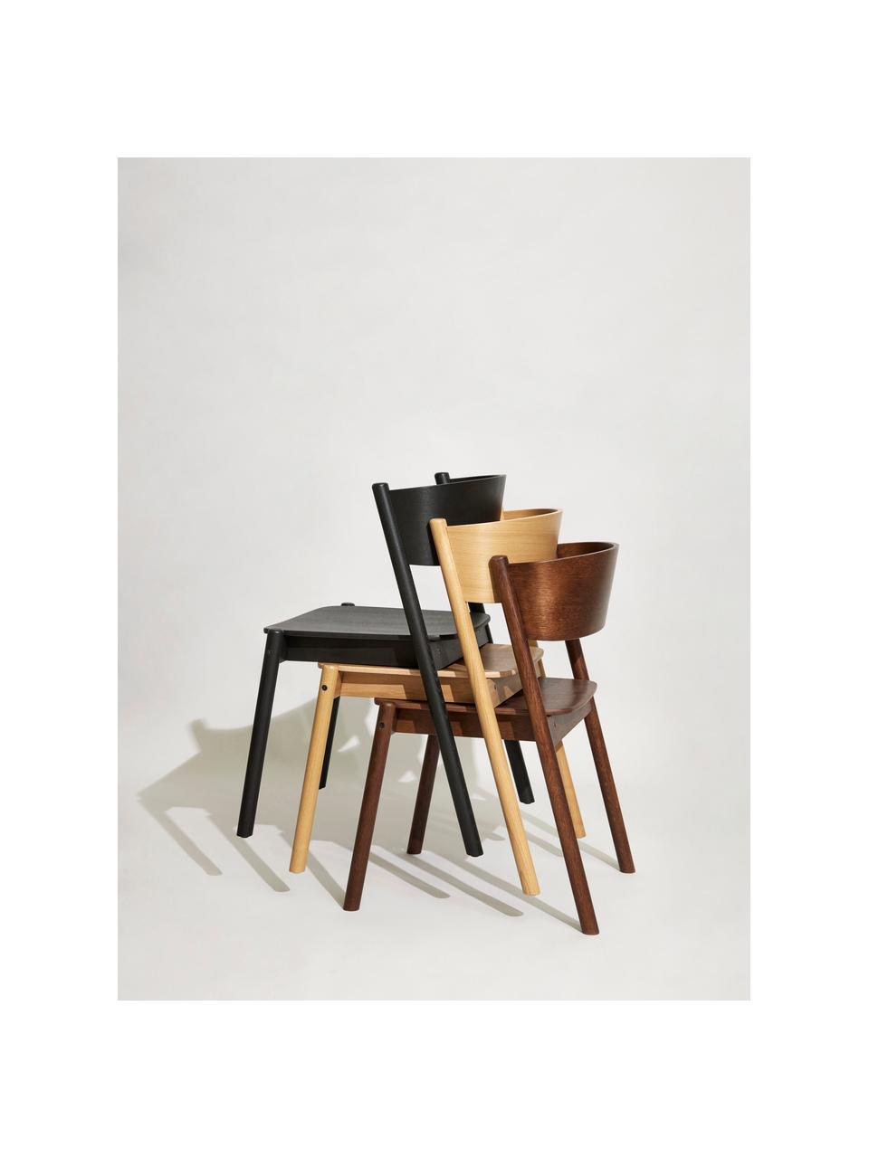Krzesło z drewna Oblique, Stelaż: drewno bukowe, drewno dęb, Jasne drewno naturalne, S 55 x G 51 cm