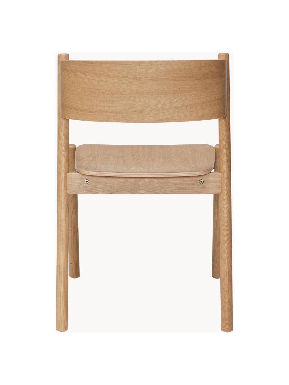 Krzesło z drewna Oblique, Stelaż: drewno bukowe, drewno dęb, Jasne drewno naturalne, S 55 x G 51 cm