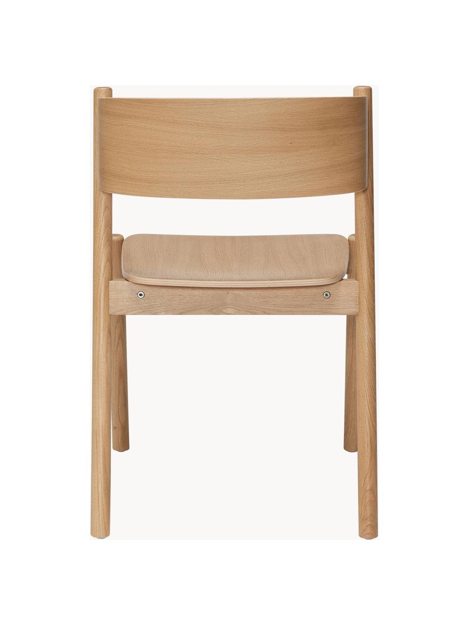 Silla de madera Oblique, Estructura: madera de haya, madera de, Madera de roble clara, An 55 x F 51 cm