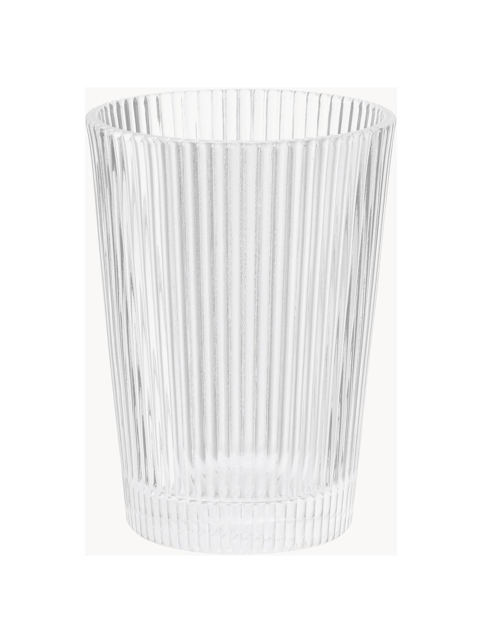 Sklenice s reliéfním vzorem Pilastro, 6 ks, Sklo, Transparentní, Ø 8 cm, V 11 cm