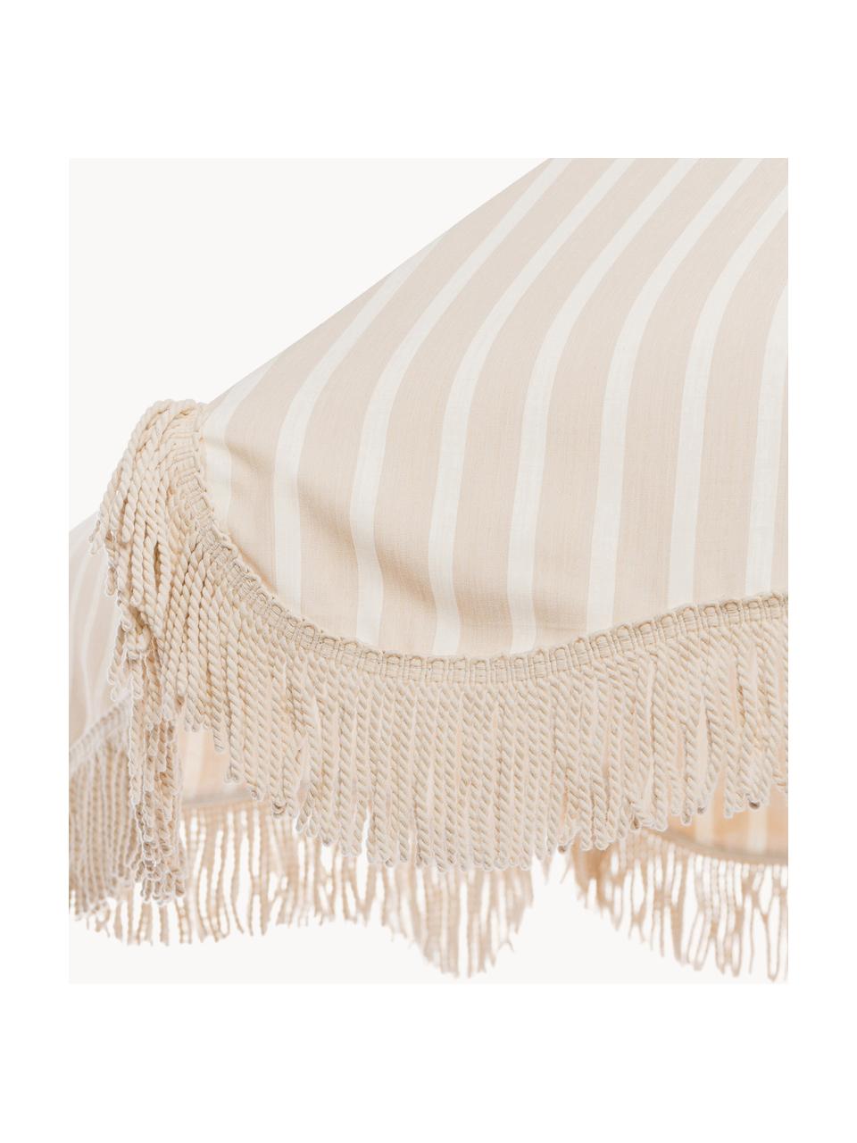 Parasol inclinable avec franges Retro, Ø 180 cm, Beige clair, Ø 180 x haut. 230 cm