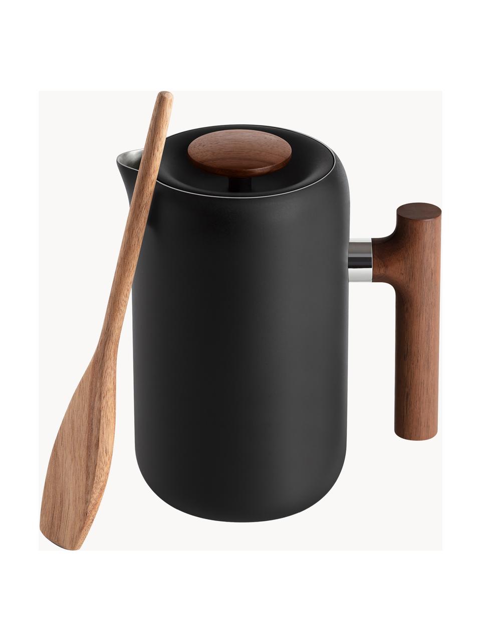 Cafetière Clara, Noir, bois foncé, larg. 17 x haut. 20 cm