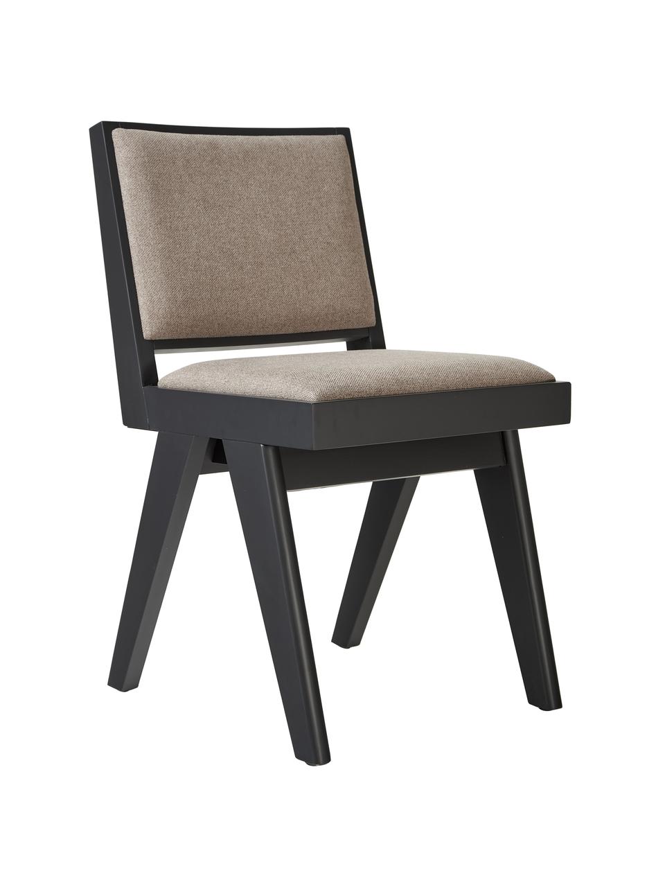 Chaise rembourrée Sissi, Noir avec garnissage, larg. 46 x prof. 56 cm