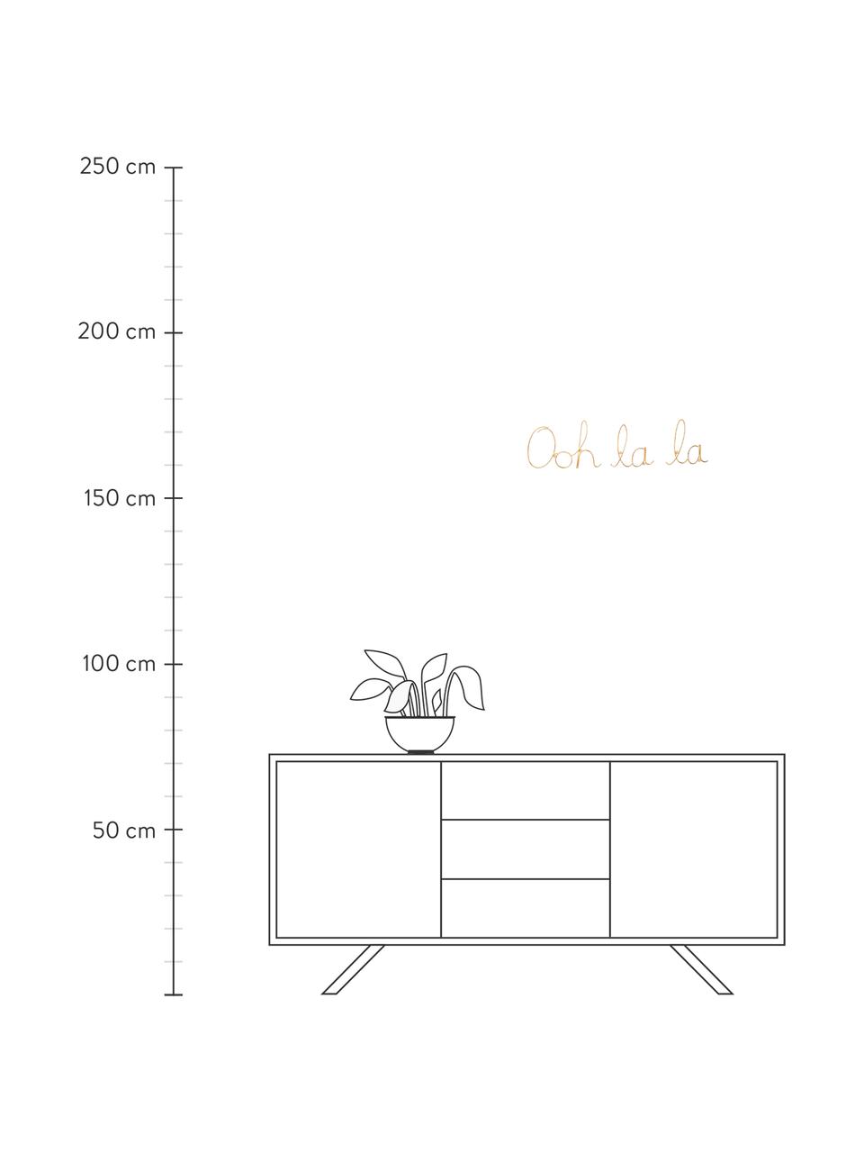 Dekoracja ścienna z aluminium Ooh La La, Aluminium, Odcienie złotego, S 20 x W 15 cm