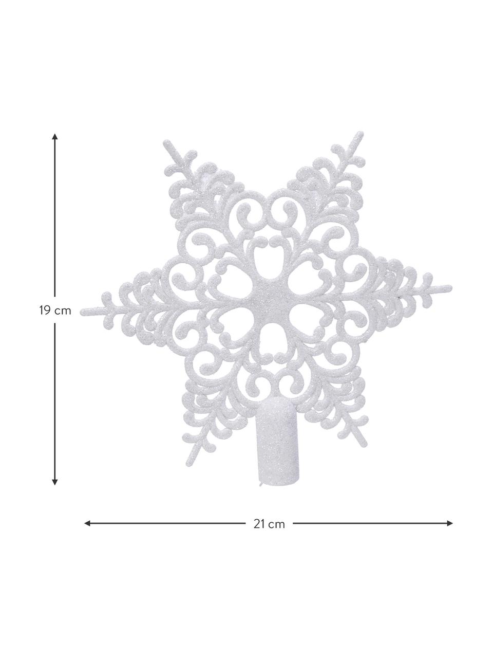 Breukvaste kerstboom piek Adele Ø 19 cm, Kunststof, Zilverkleurig, B 21 x H 19 cm