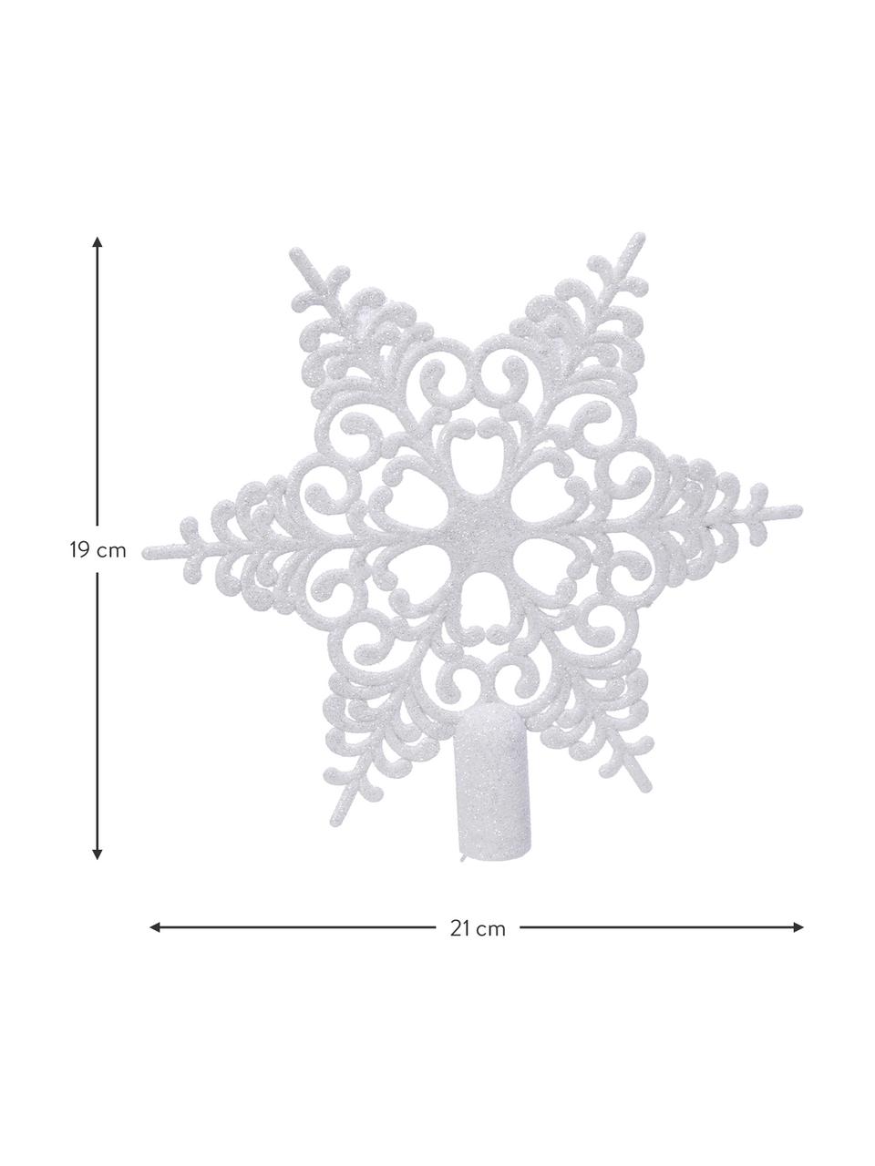 Estrella Árbol de Navidad irrompible Adele, Ø 19 cm, Plástico, Blanco brillante, An 21 x Al 19 cm