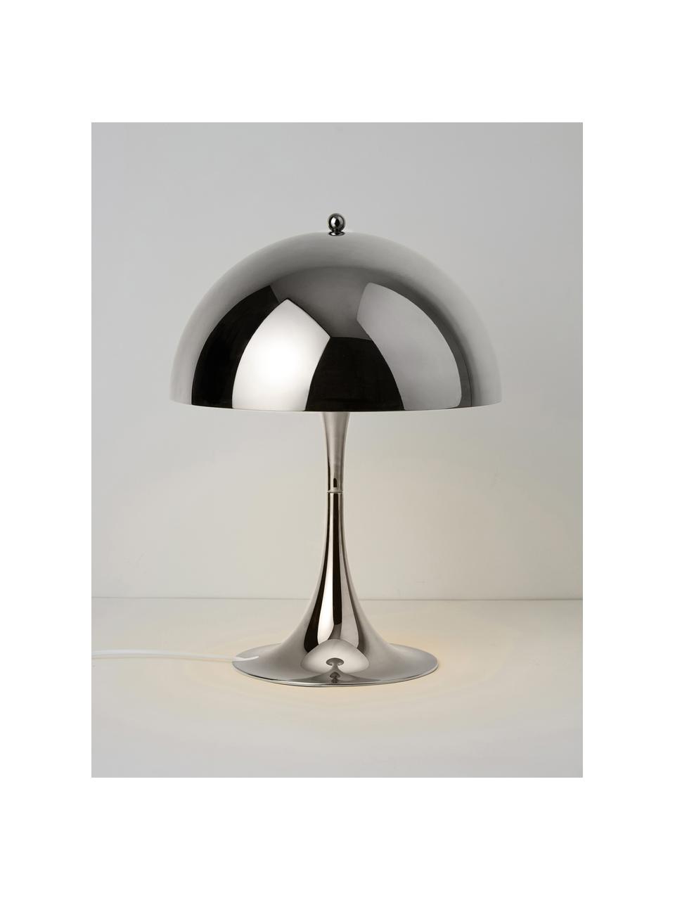 Tafellamp Panthella, H 44 cm, Lampenkap: staal, Staal zilverkleurig, Ø 32 x H 44 cm