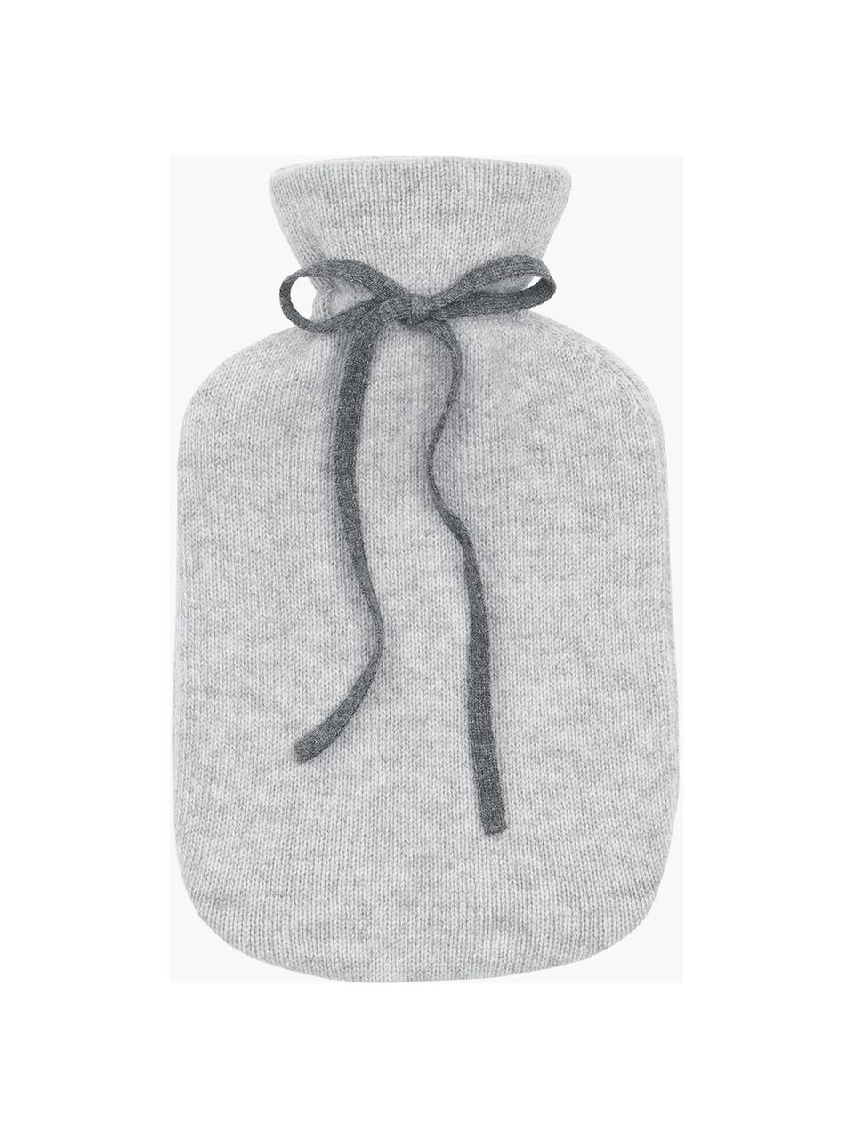 Bolsa de agua caliente de cachemira Florentina, Funda: 70% cachemira, 30% lana, Gris claro, gris oscuro, An 19 x L 30 cm