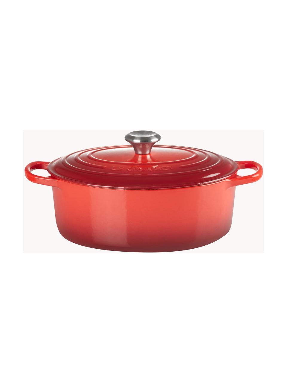 Cocotte ovale en fonte émaillée Signature Collection, Fer, émaillé, Tons rouges, larg. 33 cm, 7,5 L