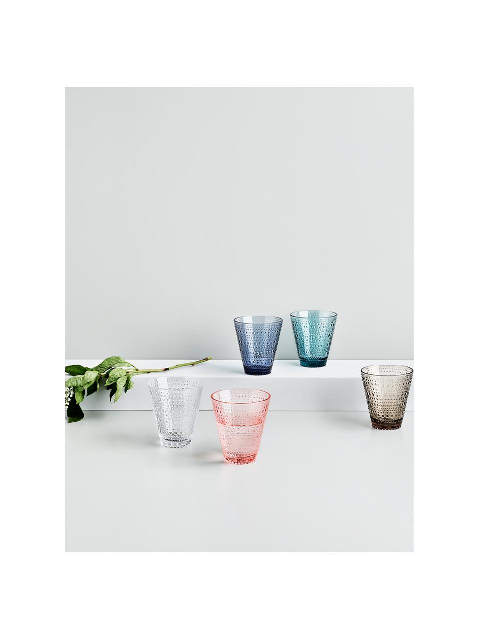 Bicchieri acqua Kastehelmi 2 pz, Vetro, Beige trasparente, Ø 9 x Alt. 10 cm, 300 ml