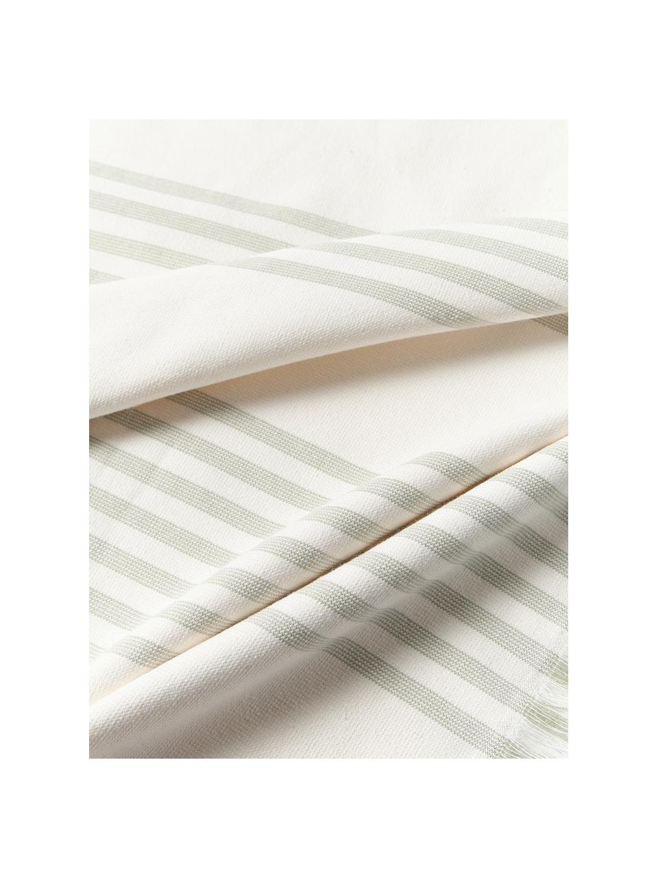 Fouta à franges Aren, Vert, larg. 100 x long. 180 cm