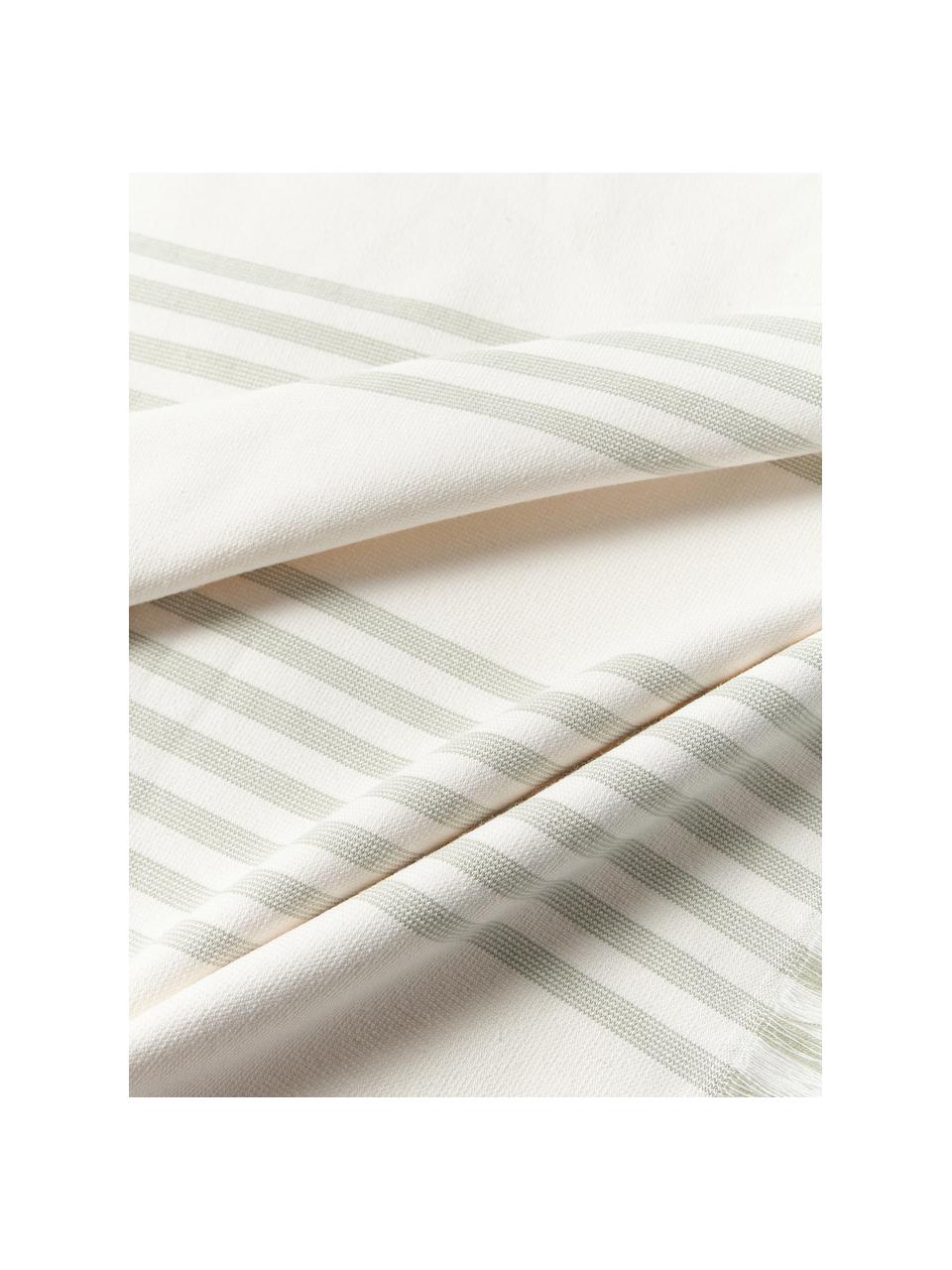 Ręcznik plażowy z frędzlami Aren, Zielony, S 100 x D 180 cm