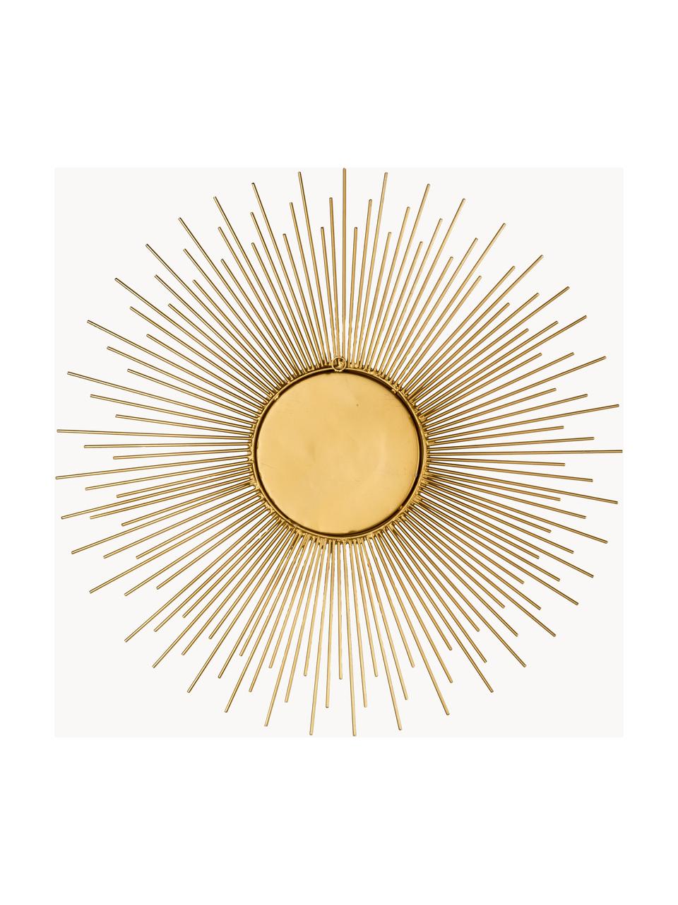 Decoratieve spiegelsset Sun, set van 3, Lijst: gecoat metaal, Goudkleurig, Set met verschillende formaten