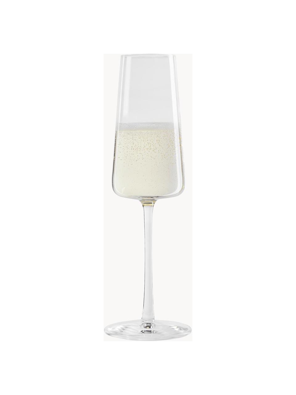 Flûtes à champagne en cristal Power, 6 pièces, Cristal, Transparent, Ø 7 x haut. 23 cm, 240 ml