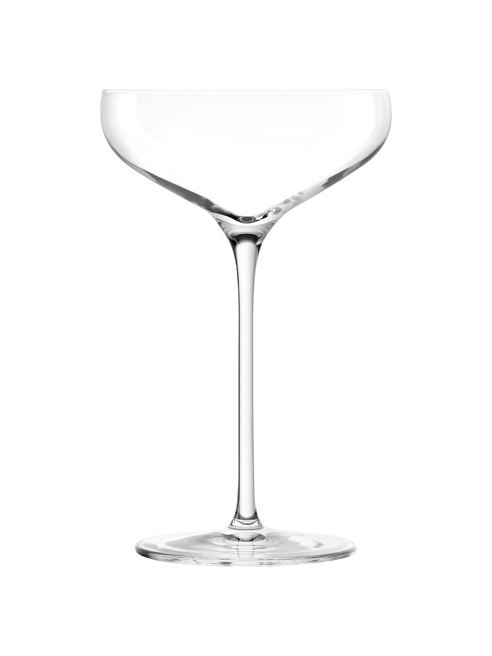 Kieliszek do szampana ze szkła kryształowego Swing, 6 szt., Szkło kryształowe, Transparentny, Ø 12 x W 18 cm, 300 ml