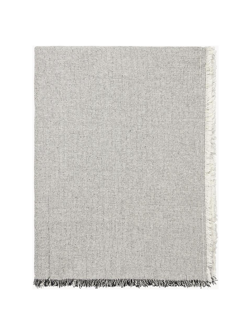 Baumwoll-Tischdecke Elouise, verschiedene Größen, 100 % Baumwolle, Off White, Anthrazit, 6-8 Personen (B 160 x L 200 cm)