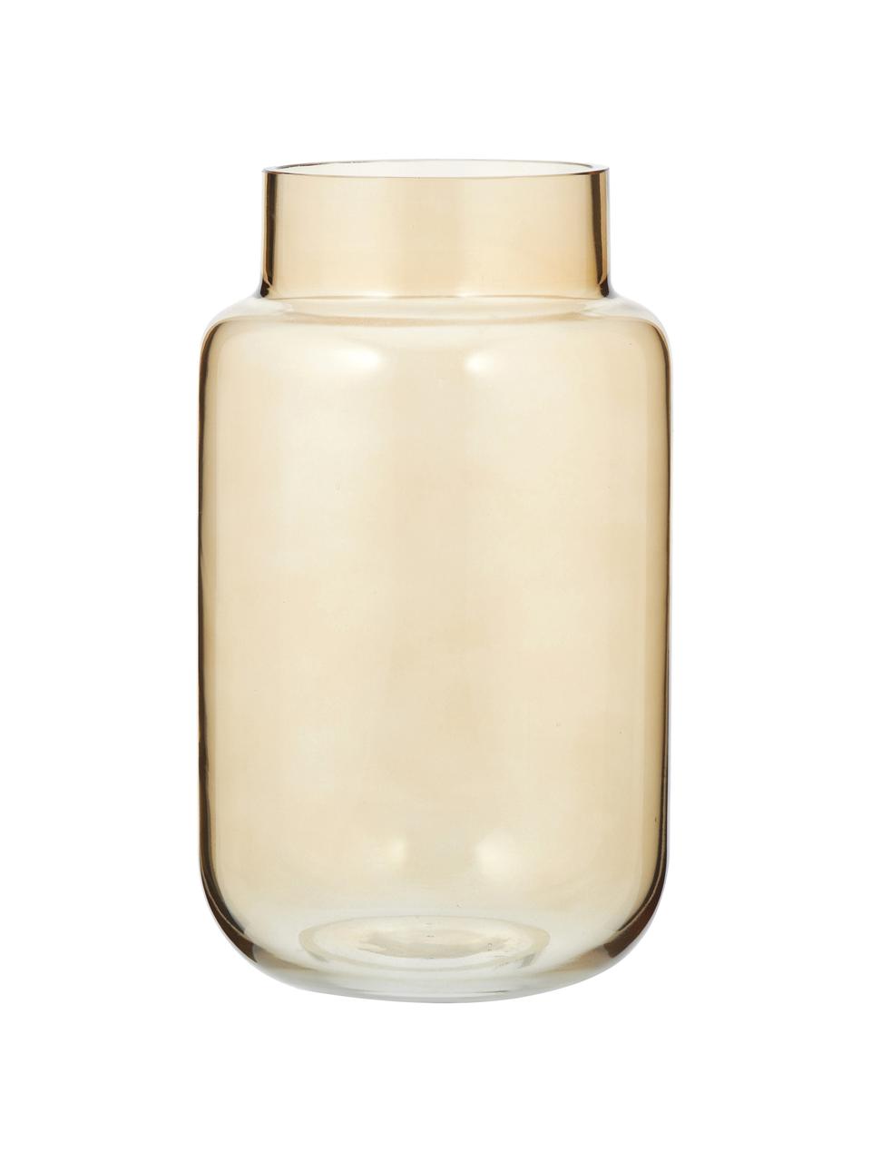 Große Glas-Vase Lasse, Glas, Bernsteinfarben, transparent, Ø 13 x H 22 cm