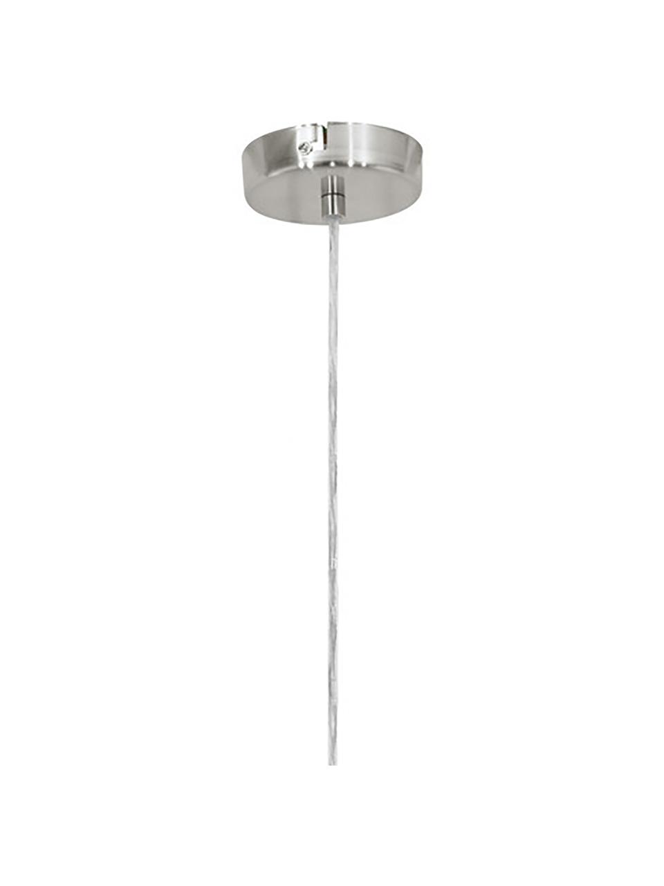 Lampada a sospensione Parry, Baldacchino: metallo nichelato, Paralume: metallo nichelato, Bianco, Ø 53 x Alt. 23 cm