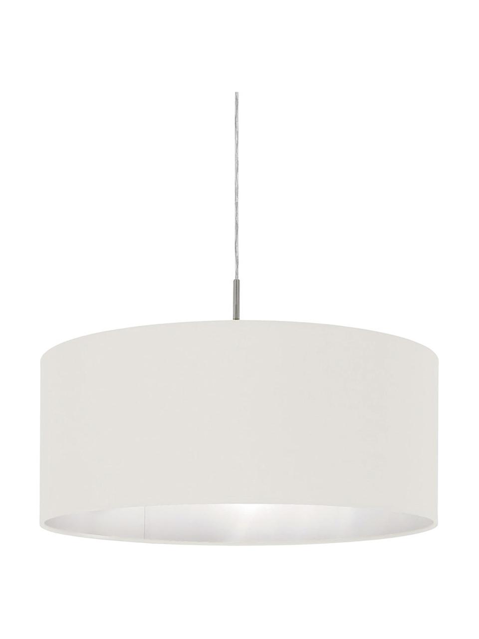 Suspension en textile Parry, Blanc, Ø 53 x haut. 23 cm