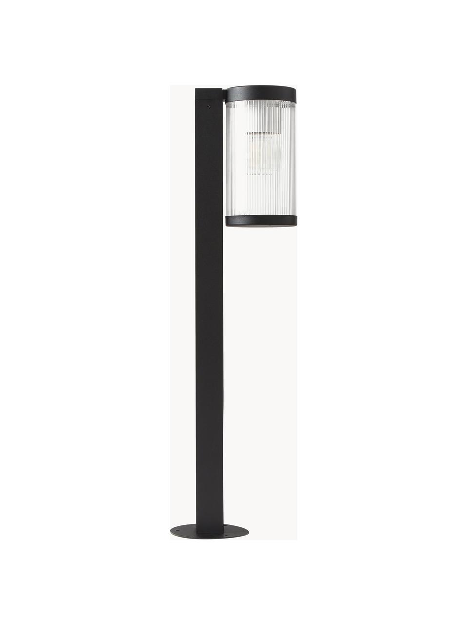 Lámpara de pie regulable para exterior Coupar, Estructura: aluminio recubierto, Negro, Ø 14 x Al 80 cm