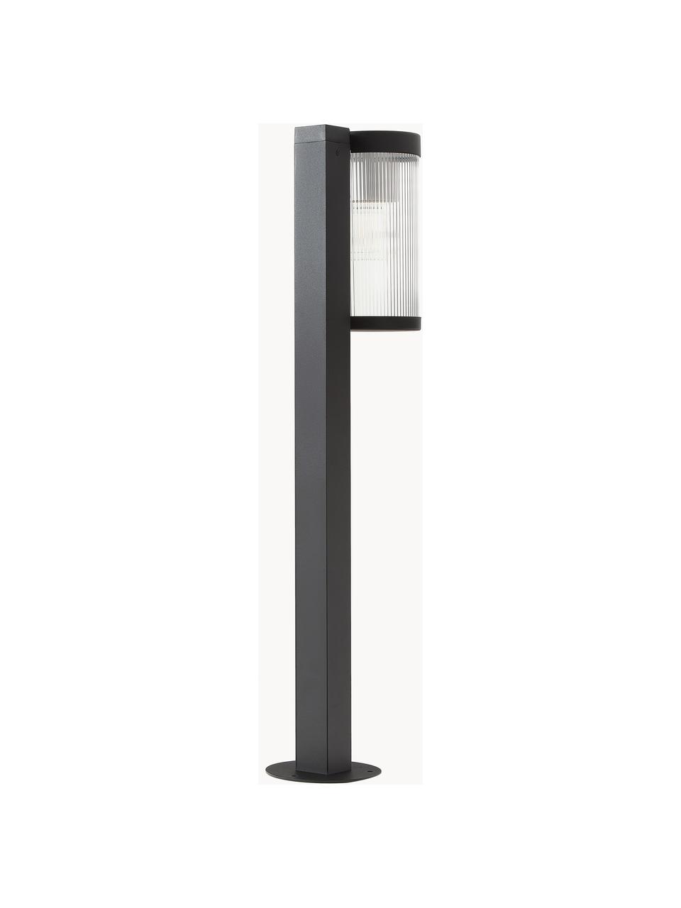 Dimbare outdoor vloerlamp Coupar, Diffuser: kunststof, Zwart, Ø 14 x H 80 cm