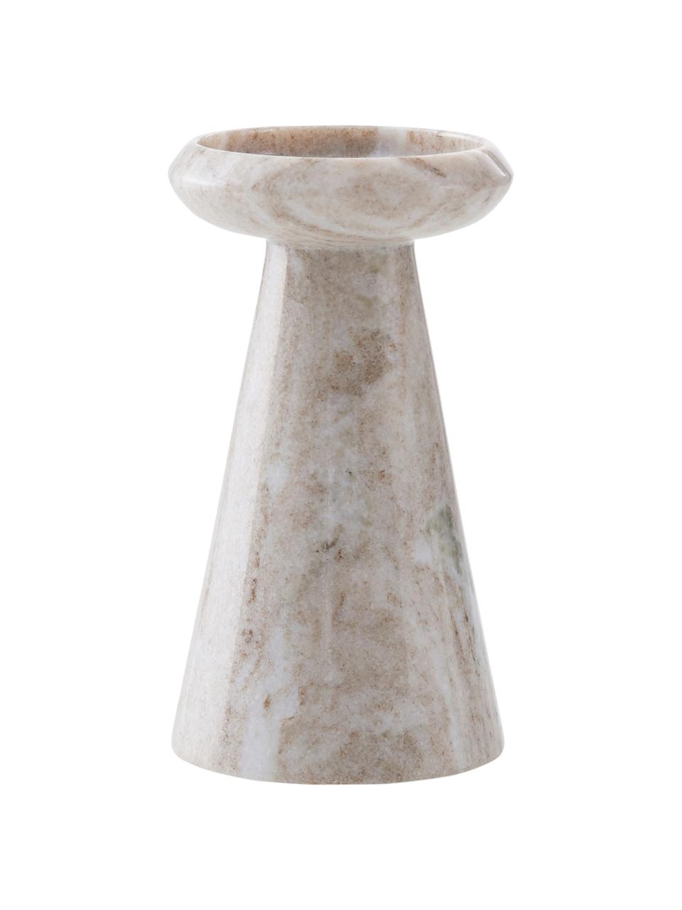 Candelabro de mármol Bea, Mármol, Beige, Ø 10 x Al 18 cm