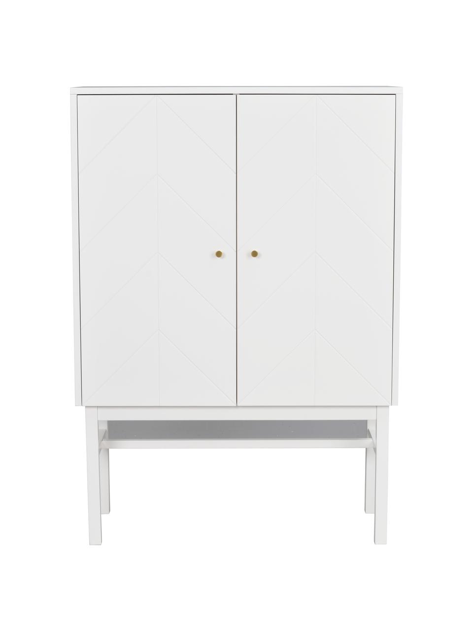 Buffet haut scandinave 2 portes Webster, Blanc