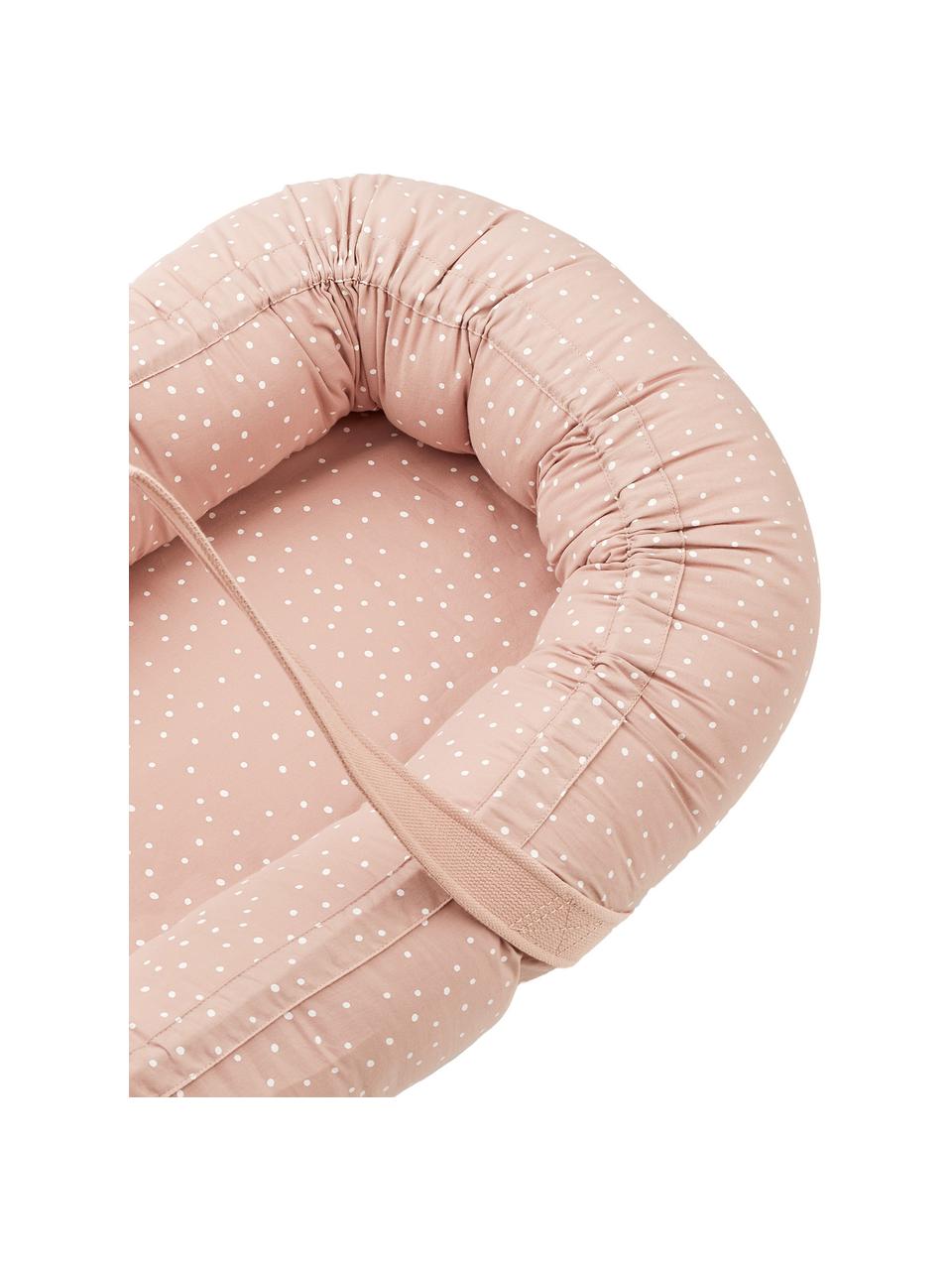 Babynest de algodón ecológico Gro, Funda: 100% algodón ecológico, c, Rosa, blanco, An 45 x L 84 cm