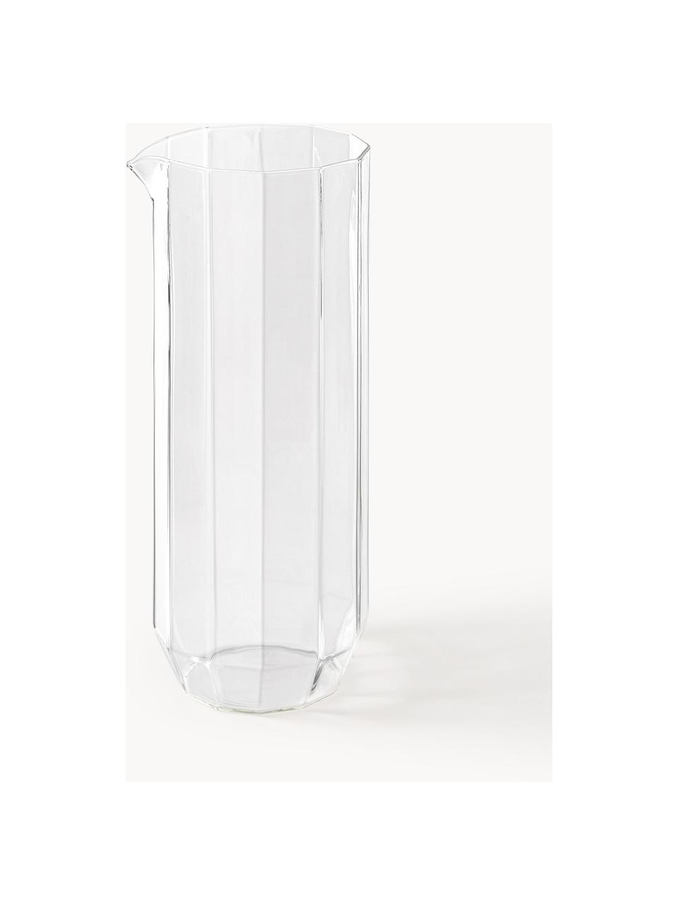 Karafka ze szkła dmuchanego Angoli, 1,1 l, Szkło borokrzemowe, Transparentny, 1,1 l
