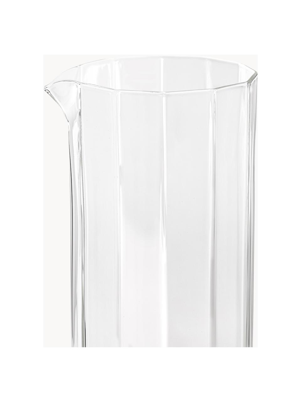 Caraffa in vetro soffiato Angoli, 1,1 L, Vetro borosilicato, Trasparente, 1,1 L