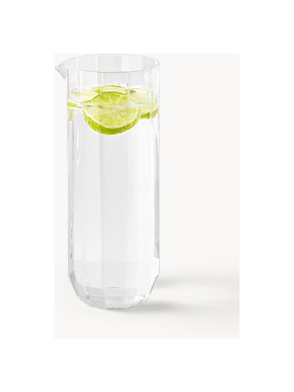 Caraffa in vetro soffiato Angoli, 1,1 L, Vetro borosilicato, Trasparente, 1,1 L