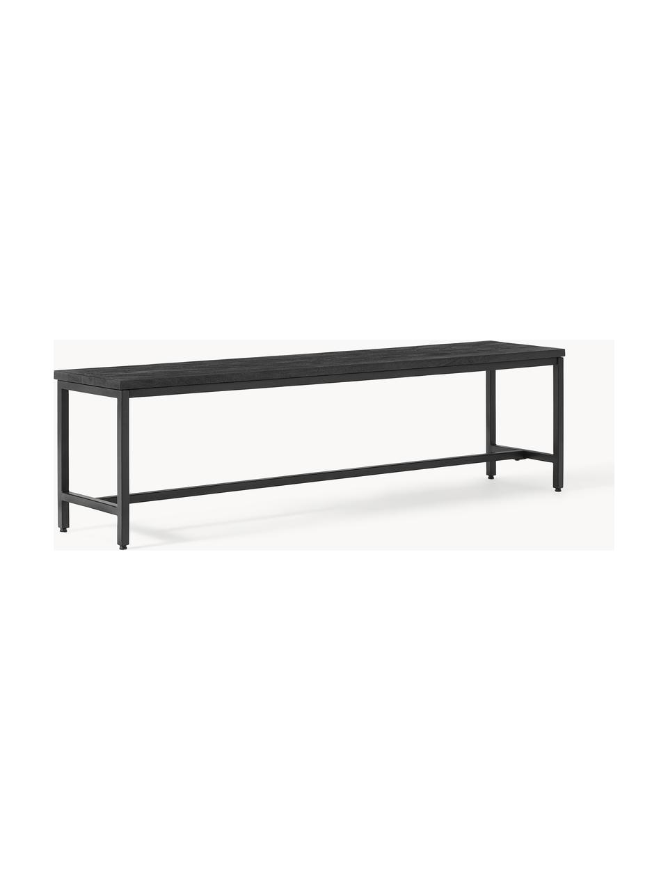 Banco de madera de mango Raw, Asiento: madera de mango maciza ce, Estructura: metal con pintura en polv, Negro, An 170 x Al 47 cm