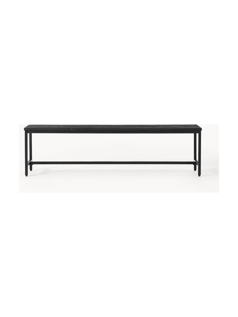 Banco de madera de mango Raw, Asiento: madera de mango maciza ce, Estructura: metal con pintura en polv, Negro, An 170 x Al 47 cm