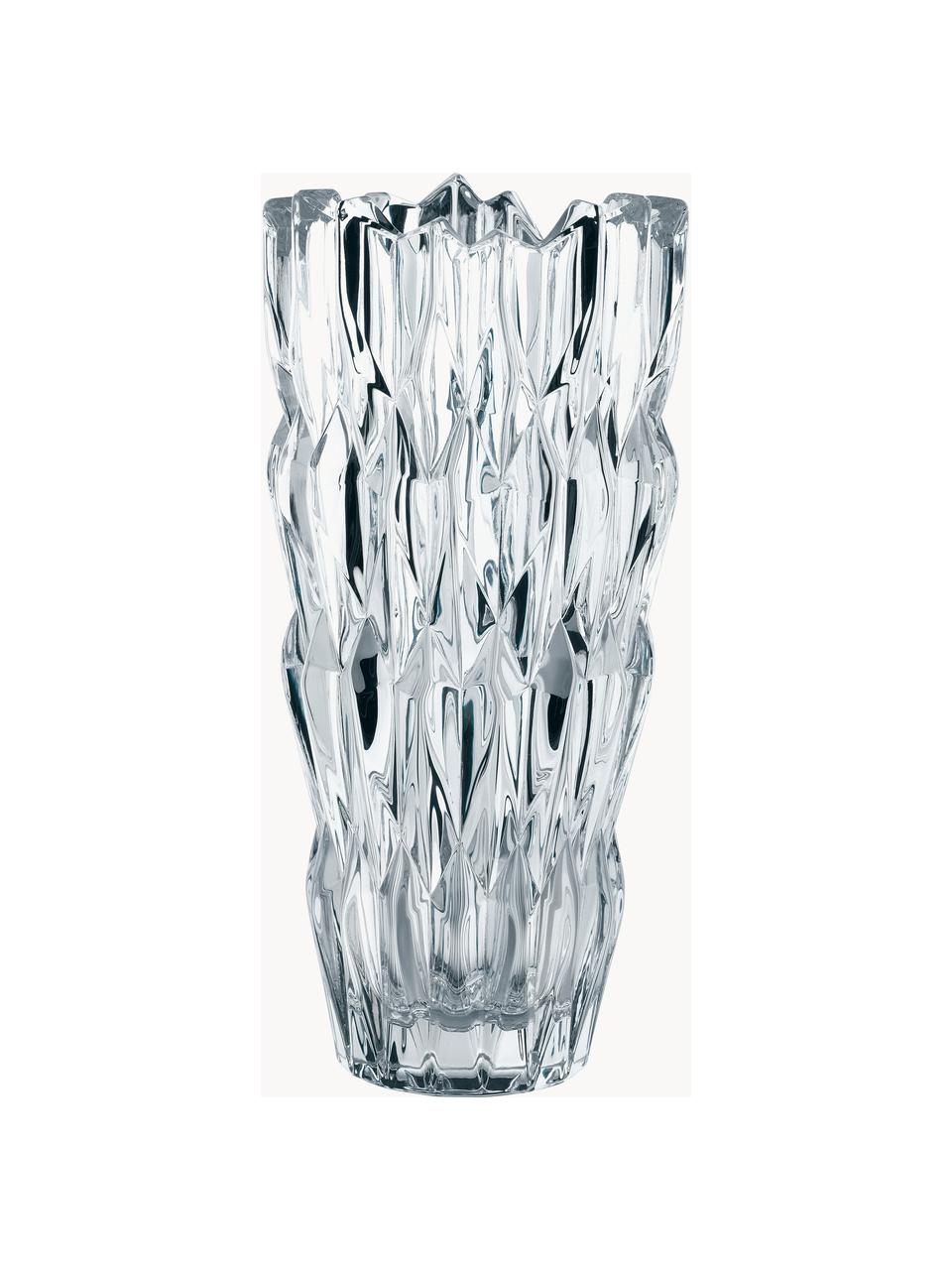 Kristallglas-Vase Quartz, Kristallglas, Transparent, Ø 12 x H 26 cm