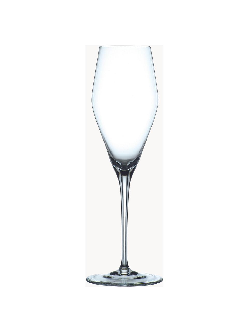 Kristall-Sektgläser ViNova, 4 Stück, Kristallglas, Transparent, Ø 7 x H 24 cm, 280 ml