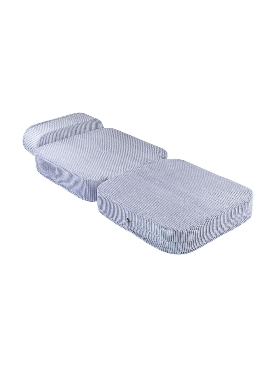 Dětské rozkládací křeslo z manšestru Sugar, Šedomodrá, Š 70 cm, V 40 cm