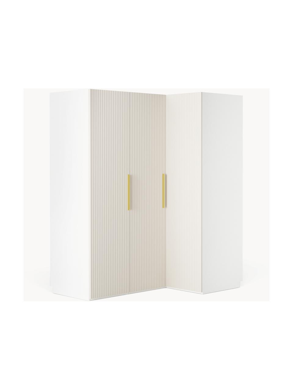 Armoire d'angle modulaire Simone, larg. 165 cm, plusieurs variantes, Bois, beige, Basic Interior : larg. 165 x haut. 200 cm, avec module d'angle