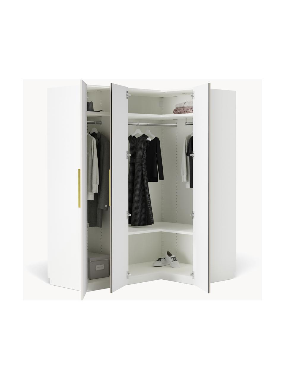 Armoire d'angle modulaire Simone, larg. 165 cm, plusieurs variantes, Bois, beige, Basic Interior : larg. 165 x haut. 200 cm, avec module d'angle