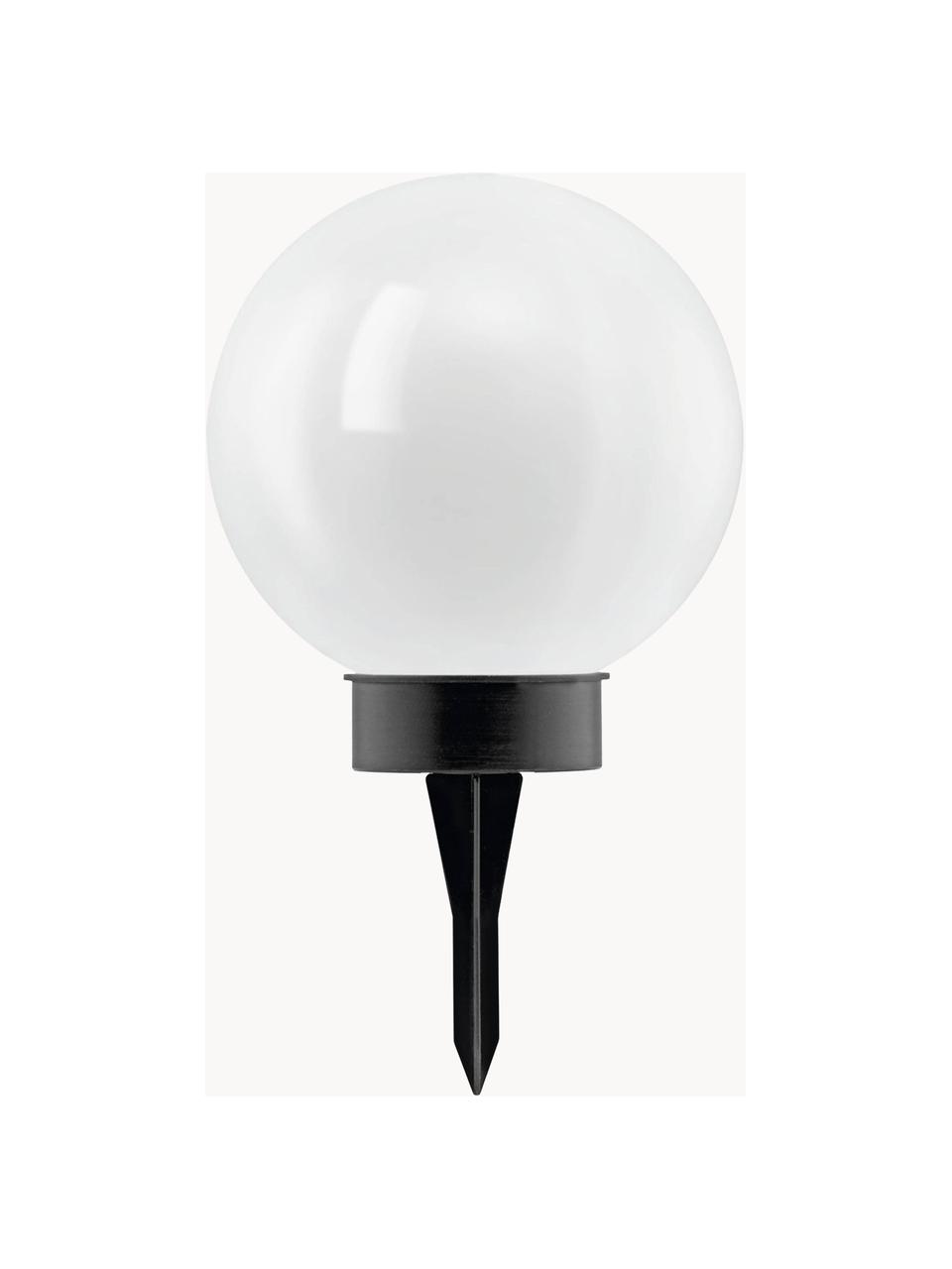 Lámpara de suelo solar Zindy, Pantalla: plástico, Blanco, negro, Ø 20 x Al 40 cm