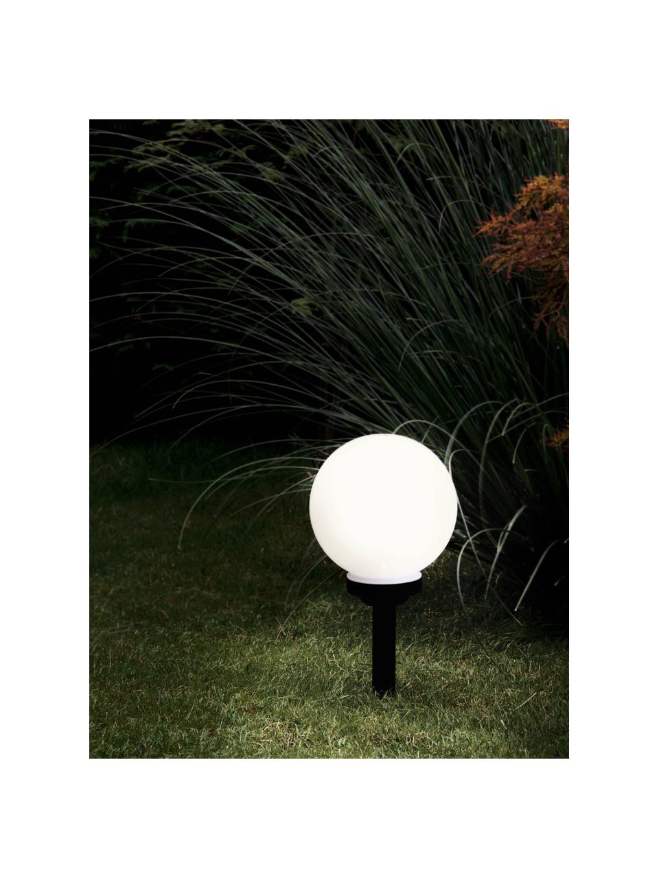 Lampada da terra solare Zindy, Paralume: plastica, Bianco, nero, Ø 20 x Alt. 40 cm