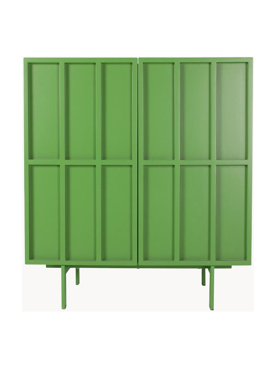 Credenza alta Pebble, Piedini: metallo rivestito, Verde, Larg. 80 x Alt. 89 cm