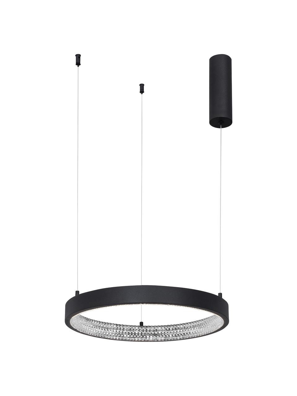 Suspension LED à intensité variable Rando, Noir, Ø 40 x haut. 120 cm