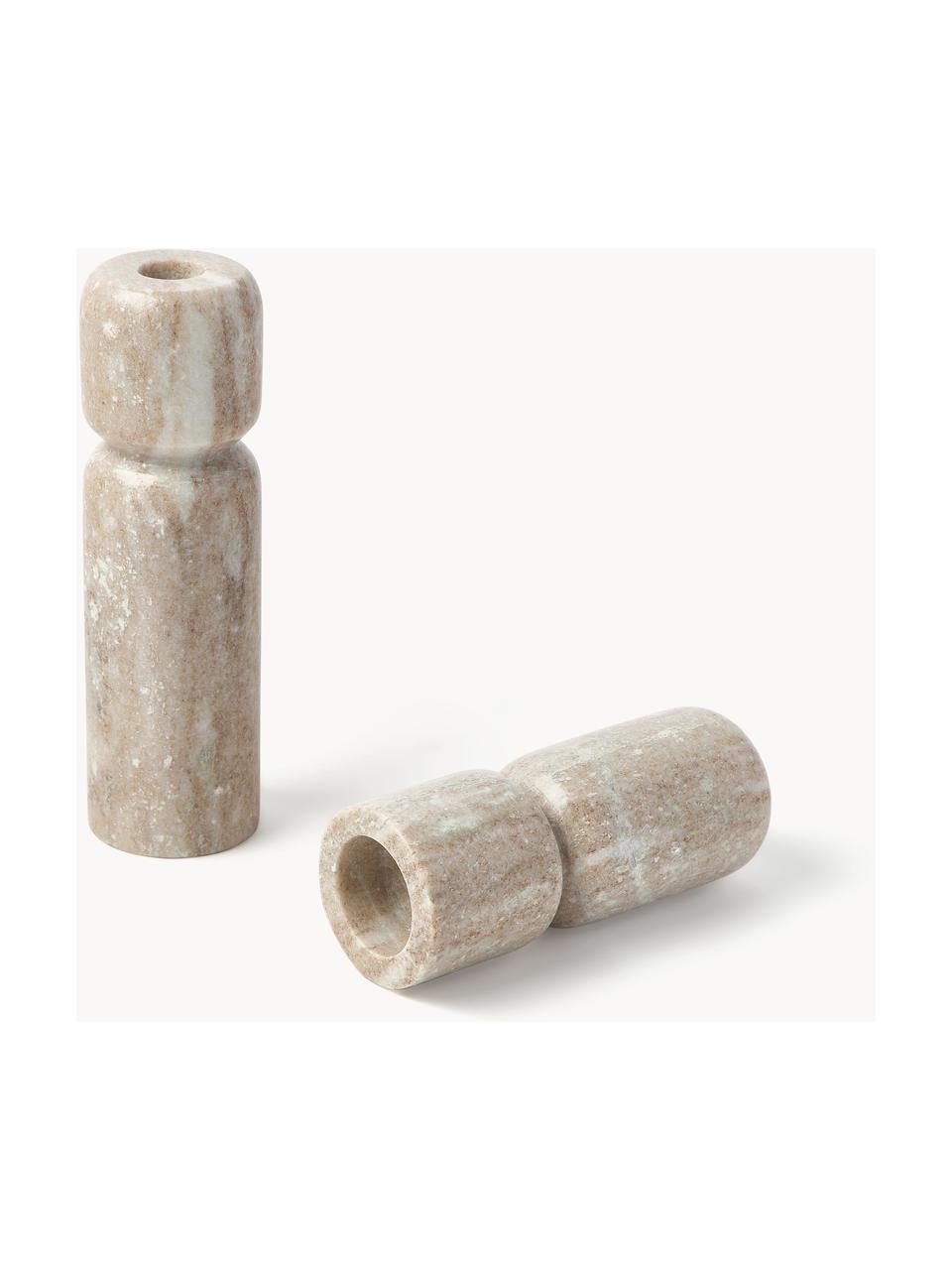Súprava svietnikov z mramoru Como, 2 ks, Mramor
Keďže mramor je prírodný produkt, môžu sa vyskytnúť rozdiely vo farbe a v mramorovaní, Béžová, mramorovaná, Súprava s rôznymi veľkosťami