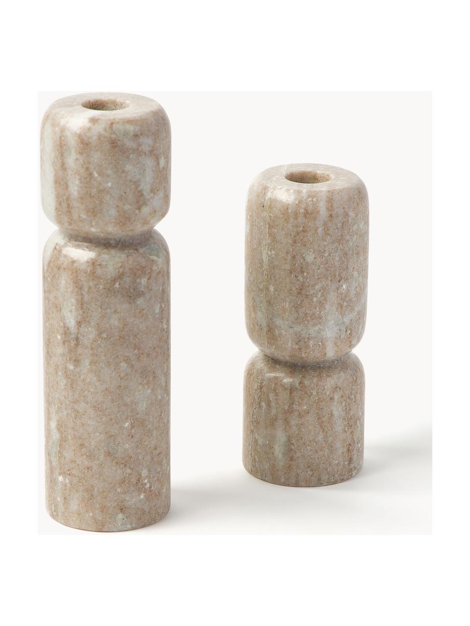 Súprava svietnikov z mramoru Como, 2 ks, Mramor
Keďže mramor je prírodný produkt, môžu sa vyskytnúť rozdiely vo farbe a v mramorovaní, Béžová, mramorovaná, Súprava s rôznymi veľkosťami