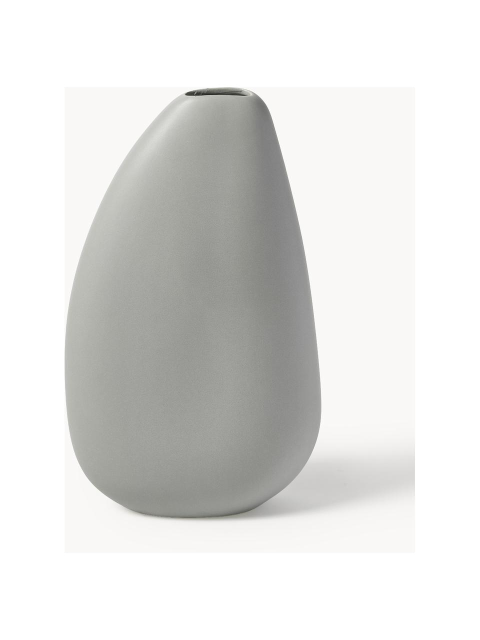 Vaso grande Cobble, alt. 44 cm, Gres, Grigio opaco, Larg. 26 x Alt. 44 cm